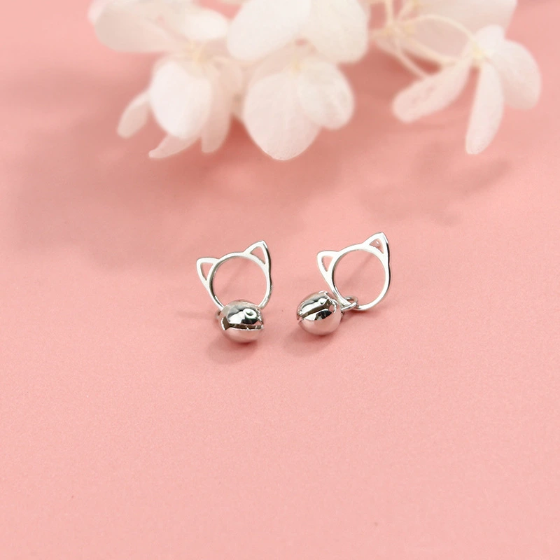 Cat Ear Studs Female Korean Style Simple, Exquisite, Small, Sweet And Cute