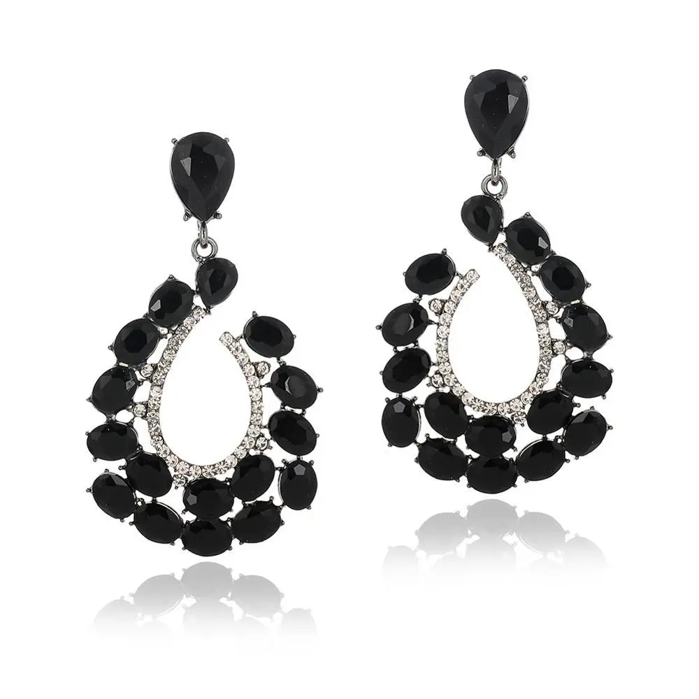 Fashion Exaggerated High Quality Crystal Ladies Earrings