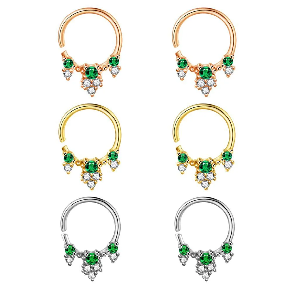 Jewelry Nose Ring Diamond No Hole Nose Fake Nose Ring