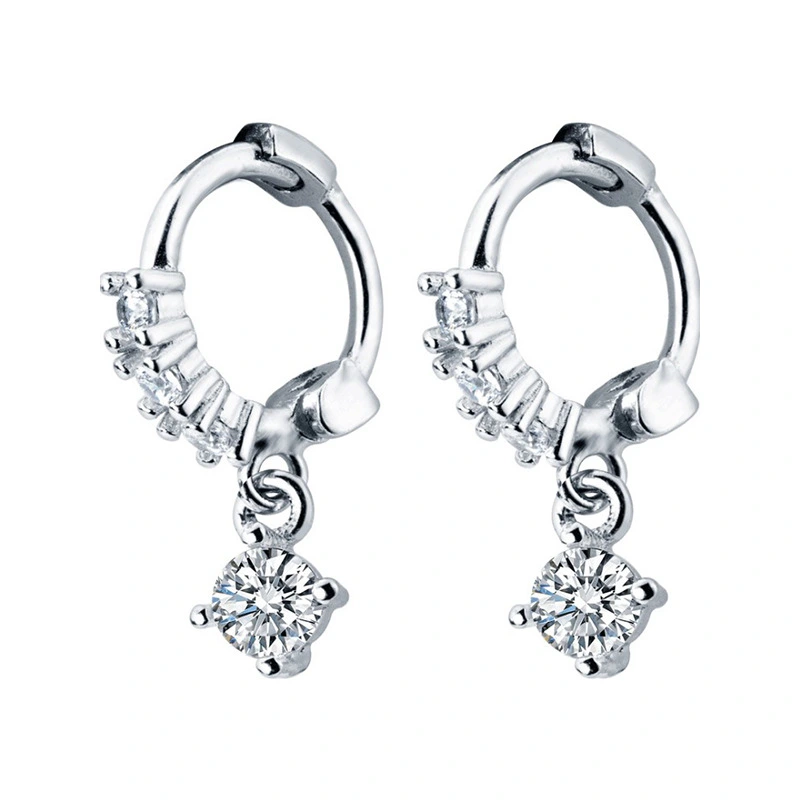 Fashion Diamond Ring Earrings Temperament Diamond Earrings