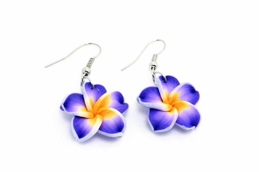 Fashion All-match Flower Earrings Polymer Clay Flower Earrings Factory Outlet E0059