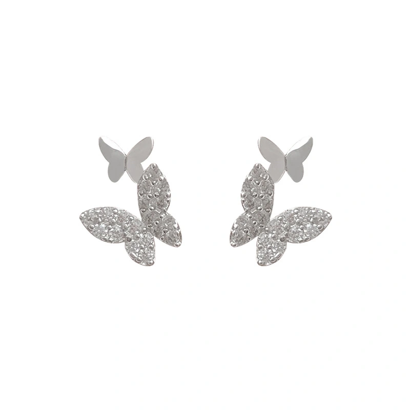 No Need To Pick Up Design Earrings When Sleeping. Mini Rhinestone Earrings