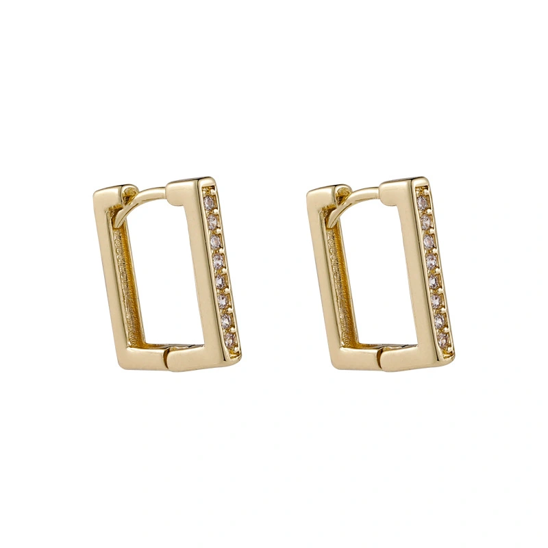 Fashion Simple Square Small Ear Buckle