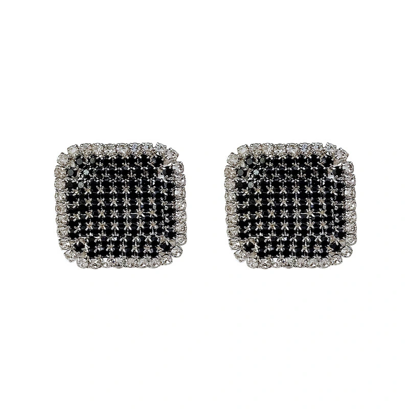 Premium Black Cool Style Net Red Temperament Earrings