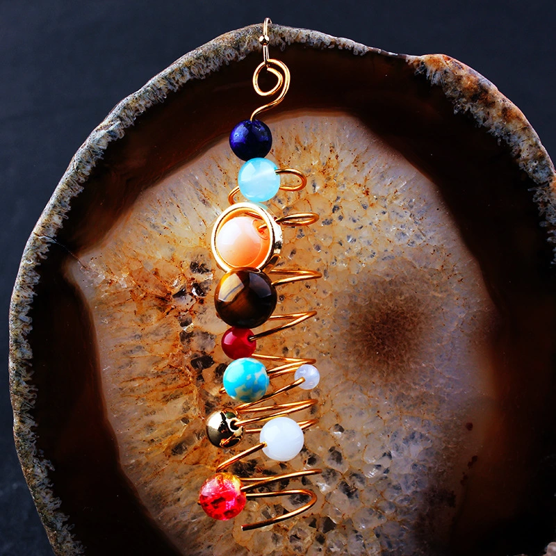 Cosmic Solar System Natural Stone Earrings