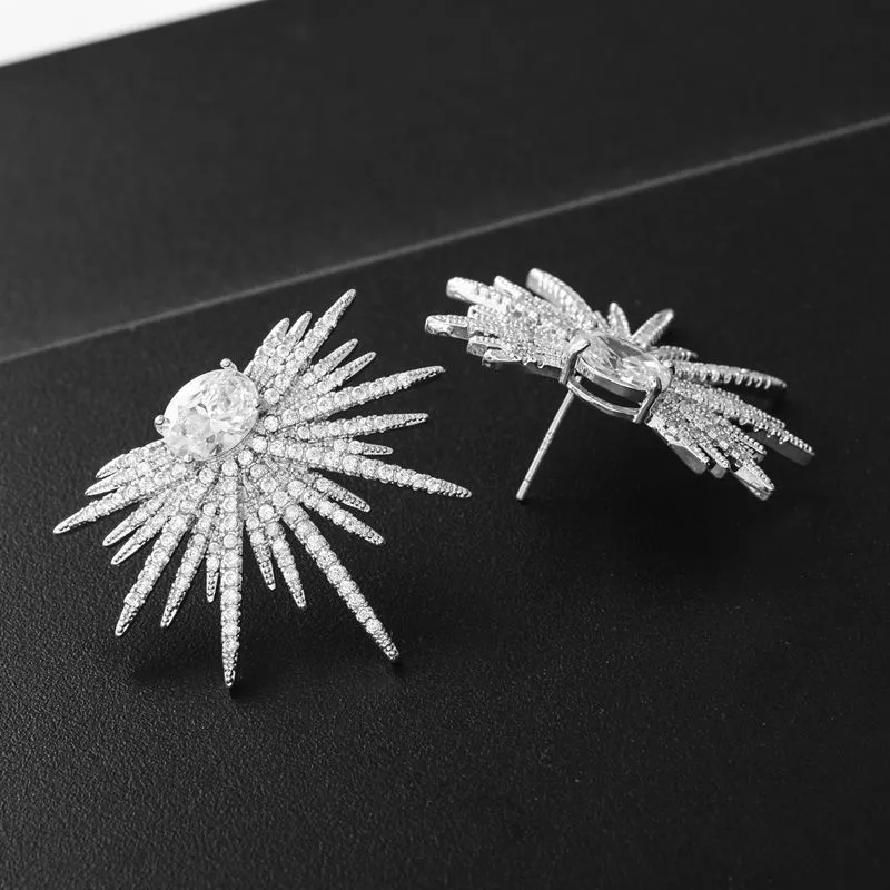 Fashionable Korean Style Micro-inlaid Zircon Earrings