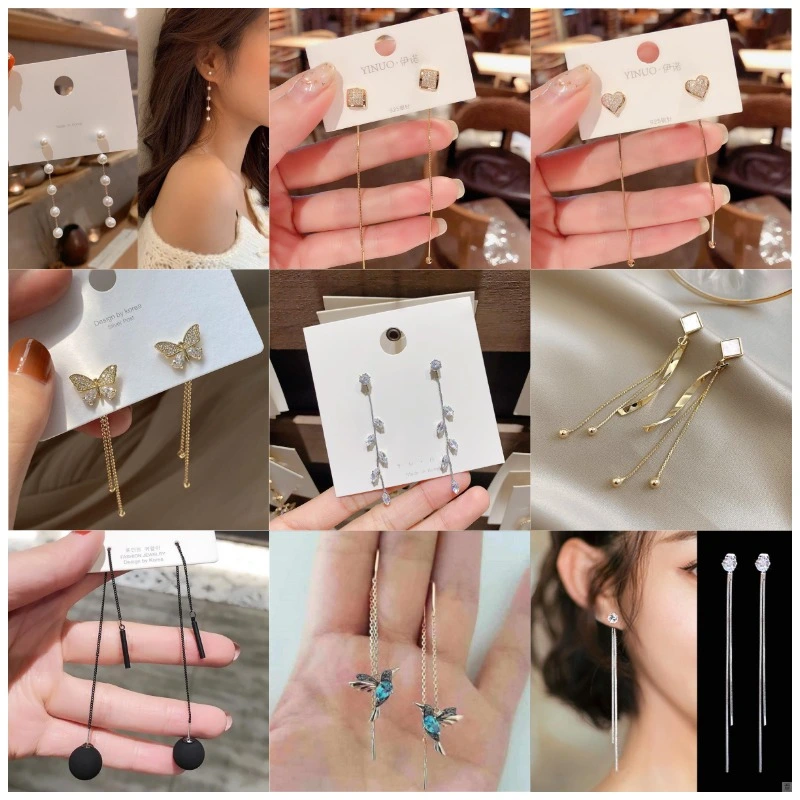 Female Temperament S925 Silver Pin Earrings