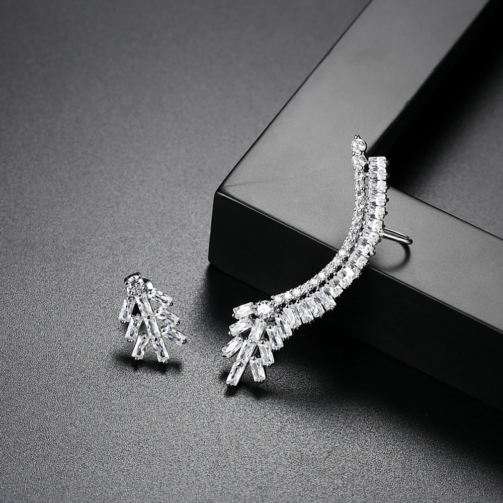 AAA Zircon Creative Korean Asymmetric Female Earrings