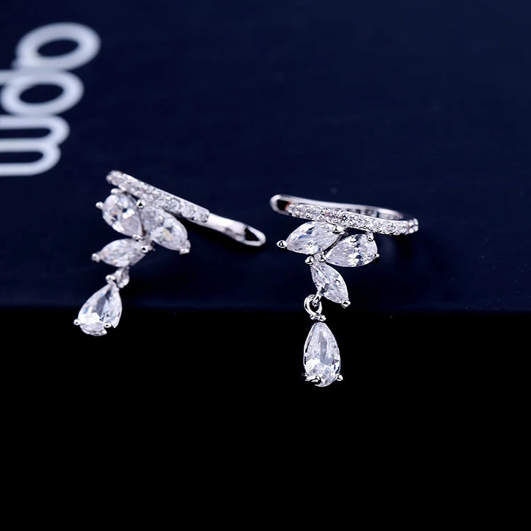 Ear Bone Clip Zircon Simple Personality Fashion Water Drop