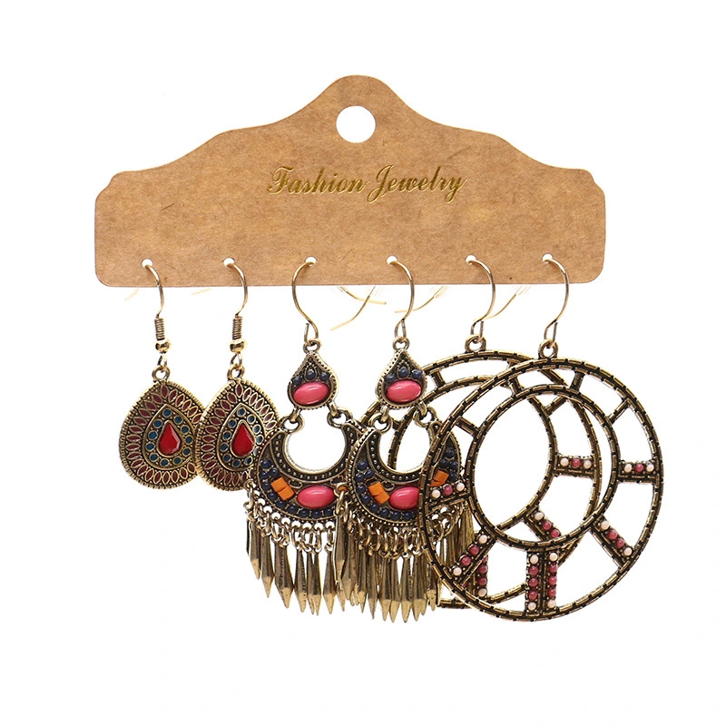 Drop-shaped Oil Drop Earrings Earring Set Combination