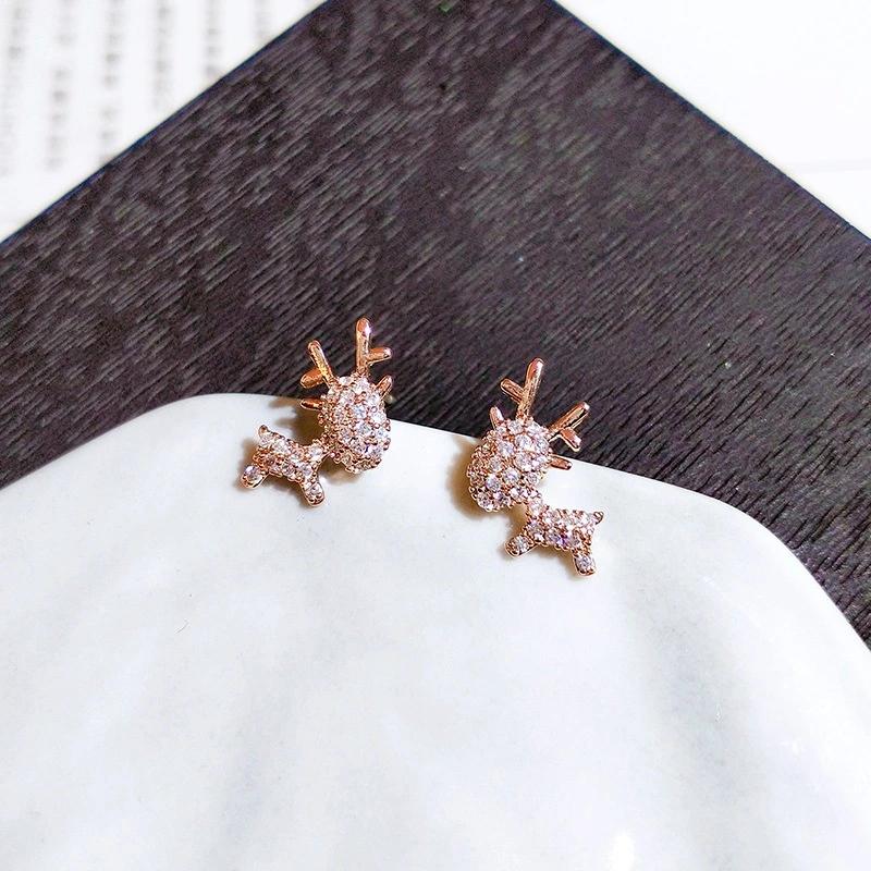 Personality Fawn Wild Stud Earrings Silver Needle Temperament Cute Trend