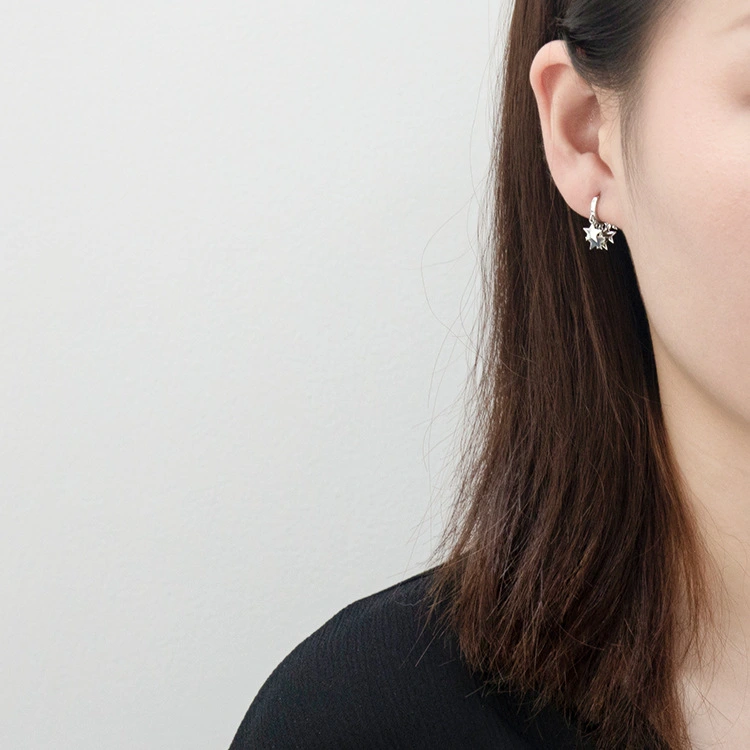 Stars Simple Trend White Earrings Temperament Earrings