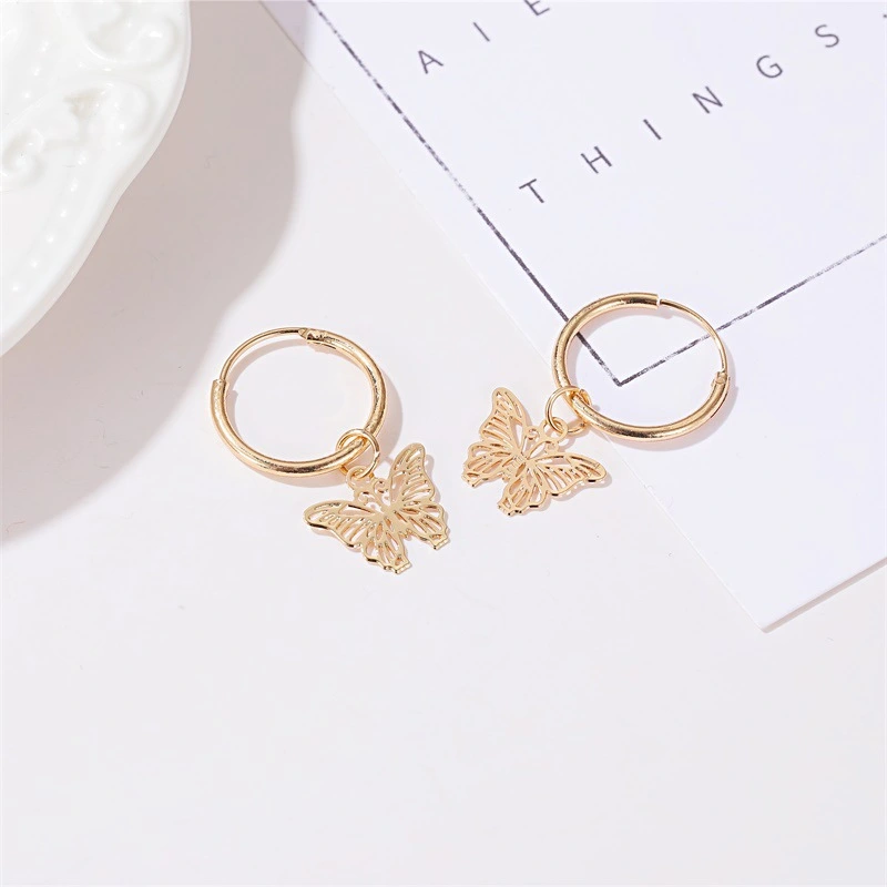 Frosty Wind Simple And Sweet Butterfly Earrings Women