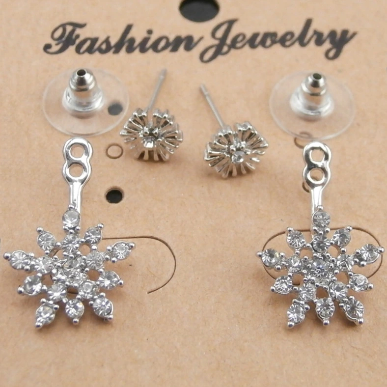 Beautiful Romantic Snowflake Zircon Earrings