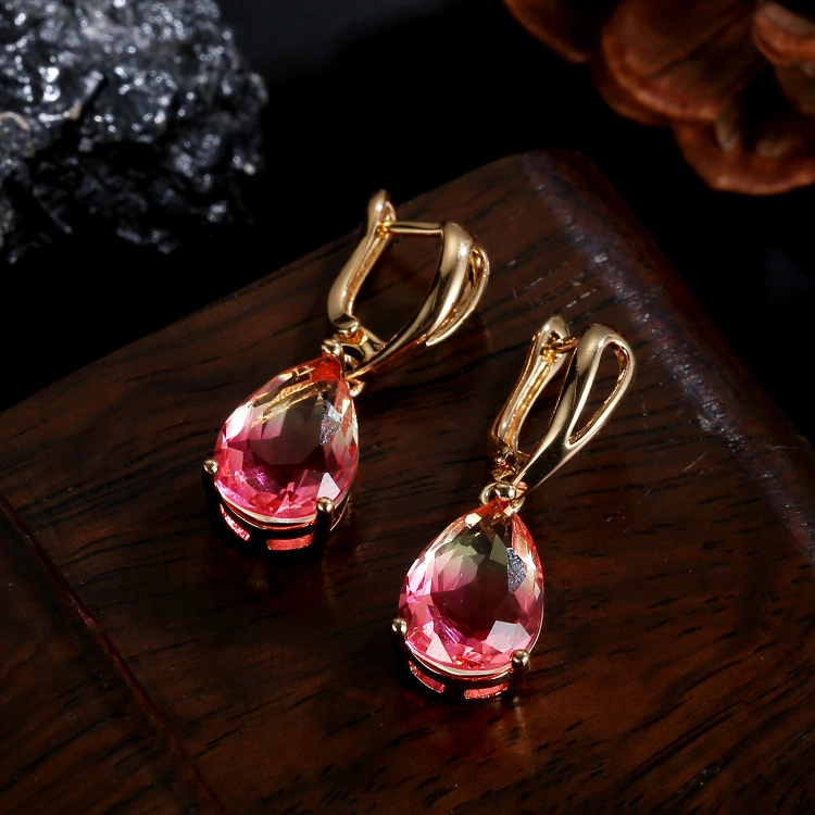 Fashion Rose Gold Temperament Long Tassel Drop Earrings