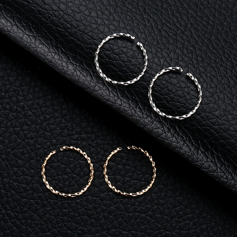 European And American Simple Twist Circle  Ear Clip