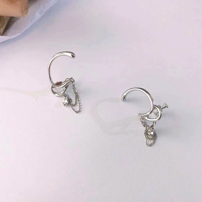 Elf Earrings Without Pierced Simple Water Droplets Hanging Niche