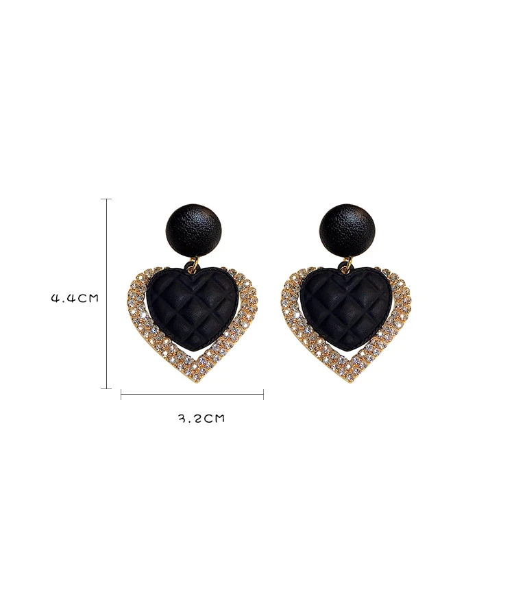Fashion Diamond Love Retro Earrings Simple Temperament