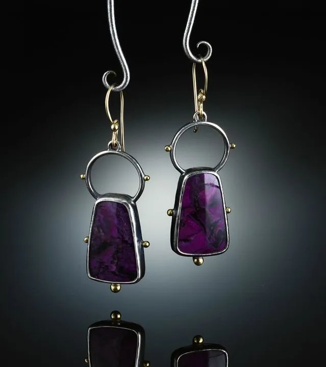 Personality Creative Purple Girl Earrings