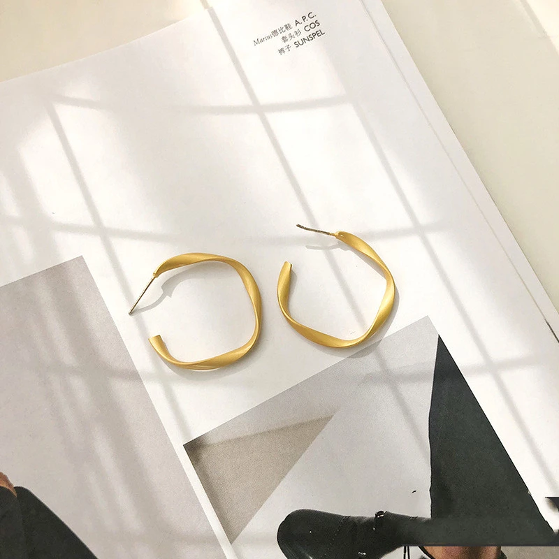 Exaggerated Circle Earrings Female Korean Temperament Simple