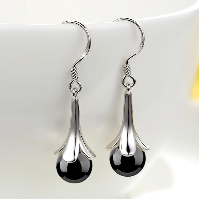 Su Exaggerated Silver-plated Mid-length Earrings