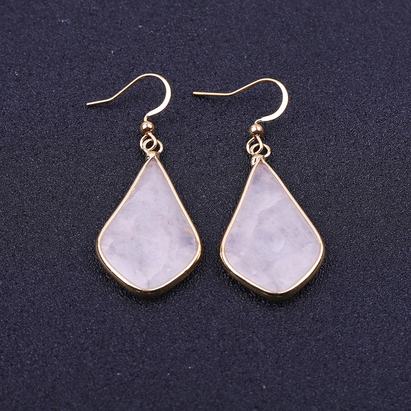 New Natural Stone Diamond Drop Earrings