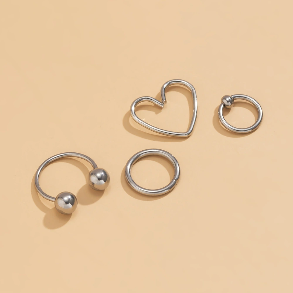 Retro Simple Irregular Geometric Love Ear Clip