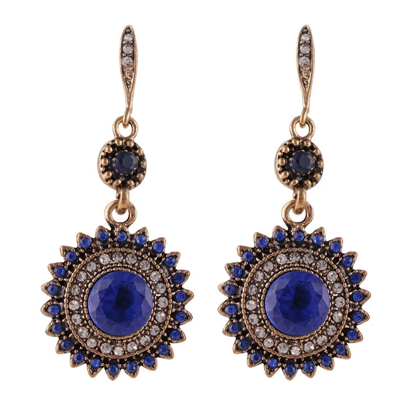 Vintage Ethnic Bohemian Sun Flower Earrings