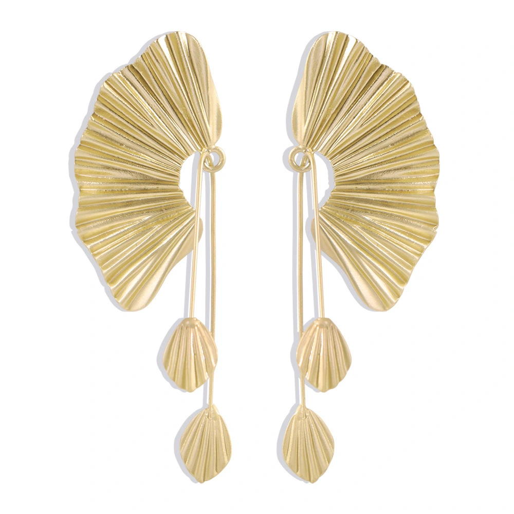 Oversized fan earrings