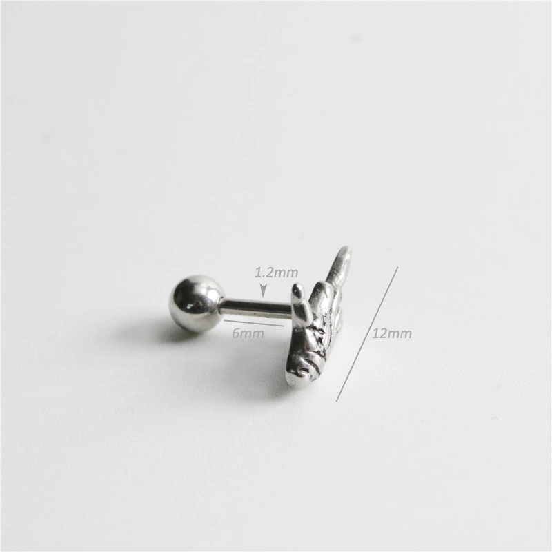 Titanium steel finger earrings