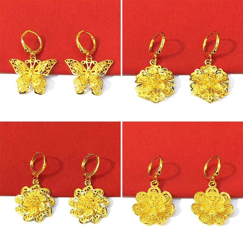 24K Yellow Gold Earrings