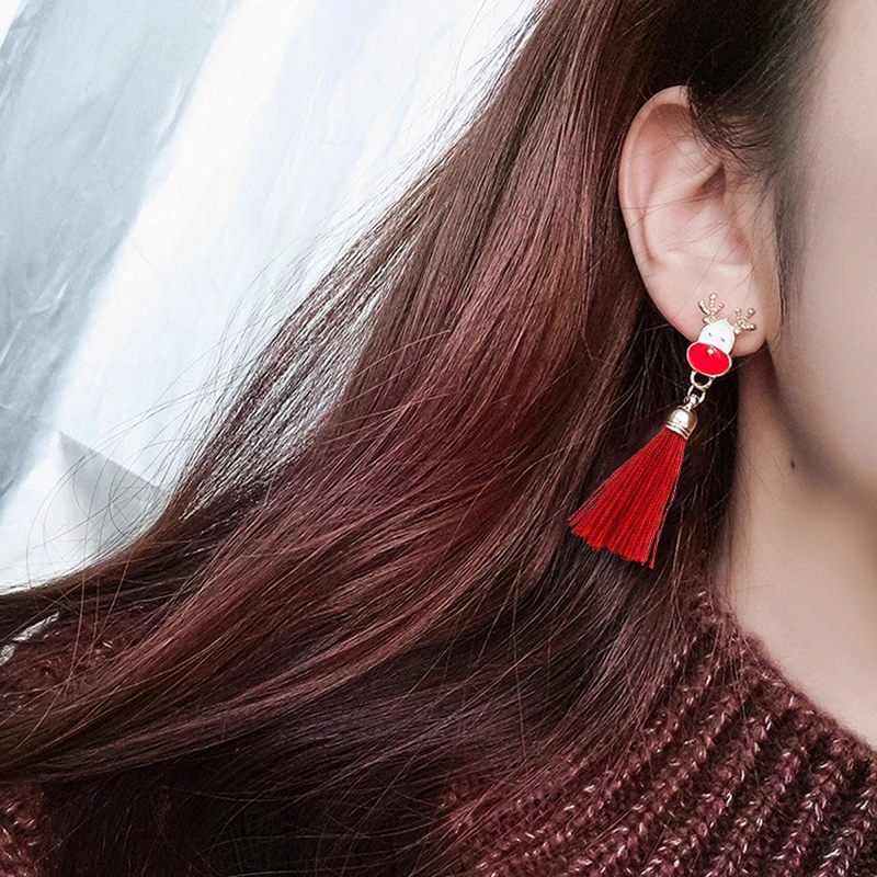 Red Tassel Earrings