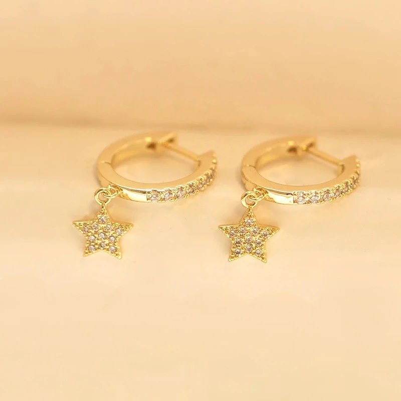 Sterling silver star earrings