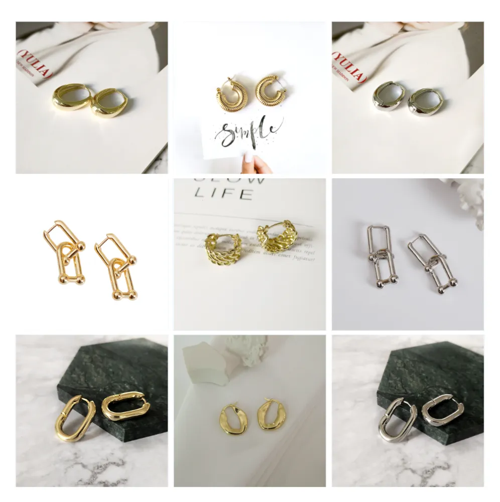 Temperament ear hoop earrings