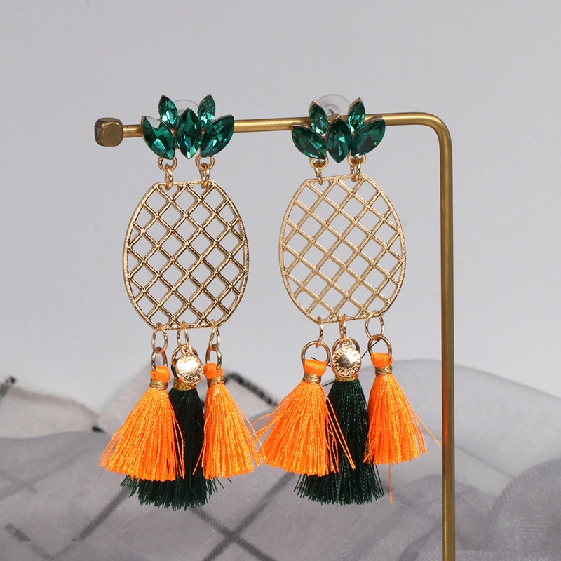 Pineapple tassel earrings