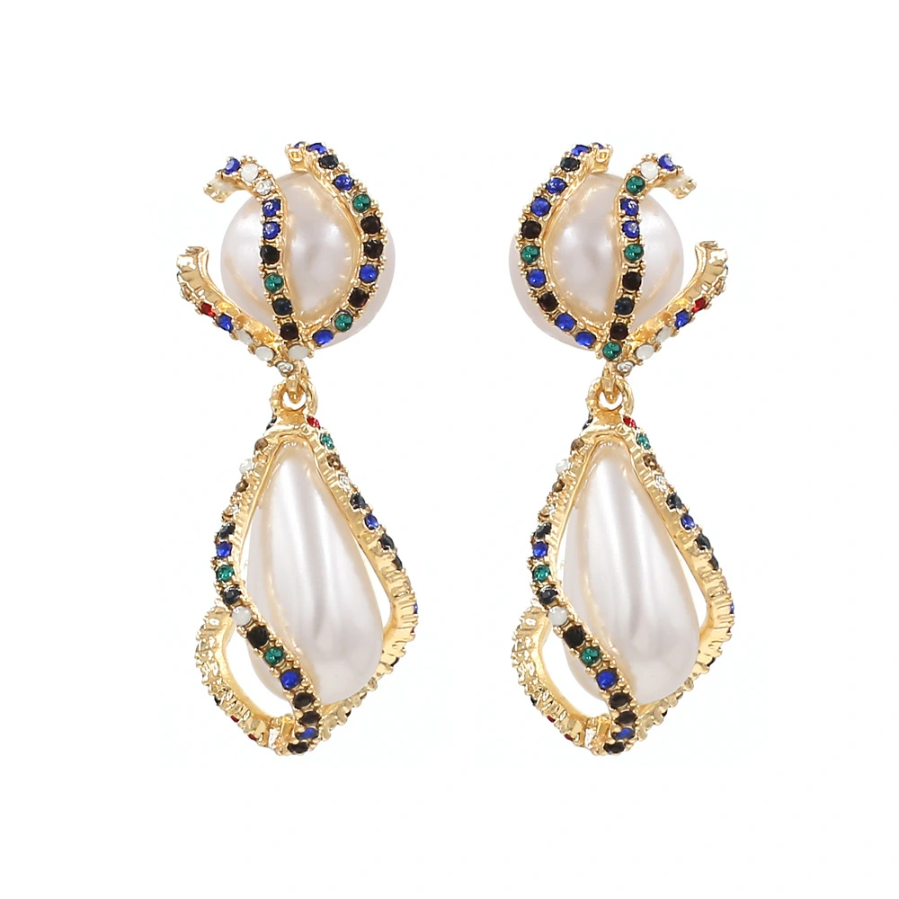 Baroque Pearl Earrings Fashion Drop Shape