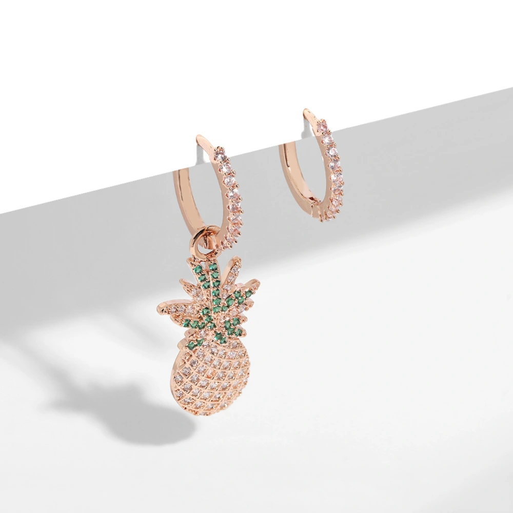 Personalized Exotic Pineapple Earrings With Diamonds