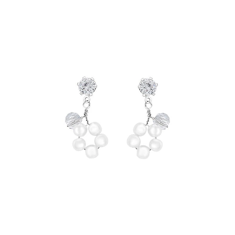 Mini Flower Pearl Earrings