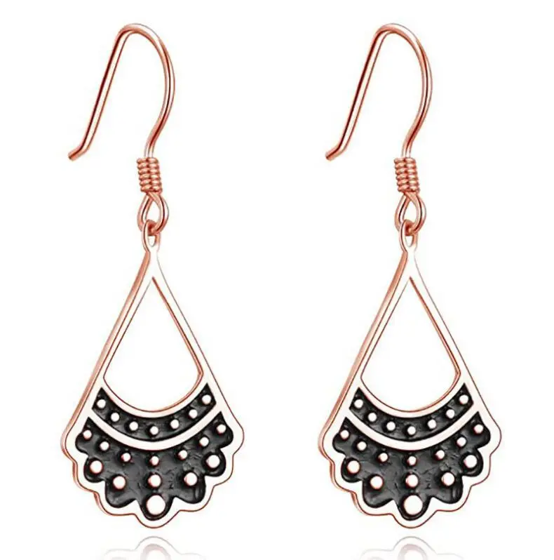 Drop oil alloy stud earrings