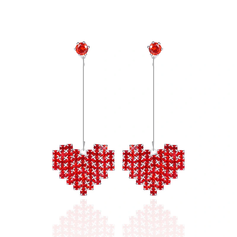 Versatile anti allergy heart shaped ear accessories