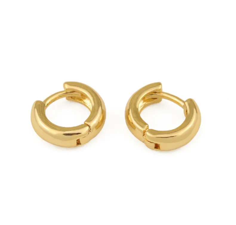 8K Gold Minimalist Earrings