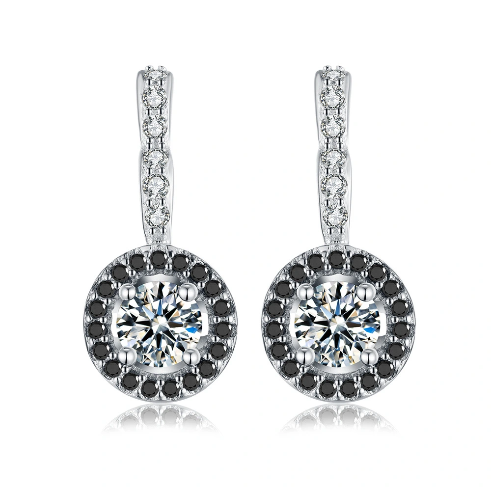 Sterling silver zircon earrings