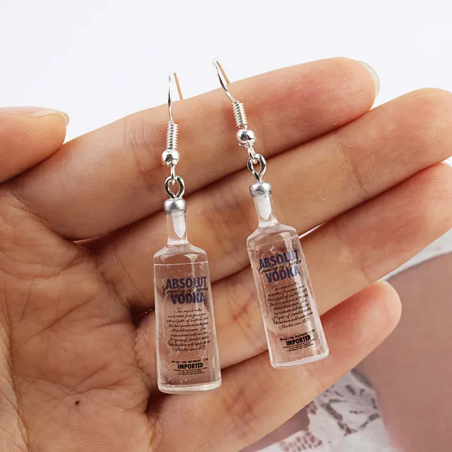 Wine Bottle Mini Vodka Earrings