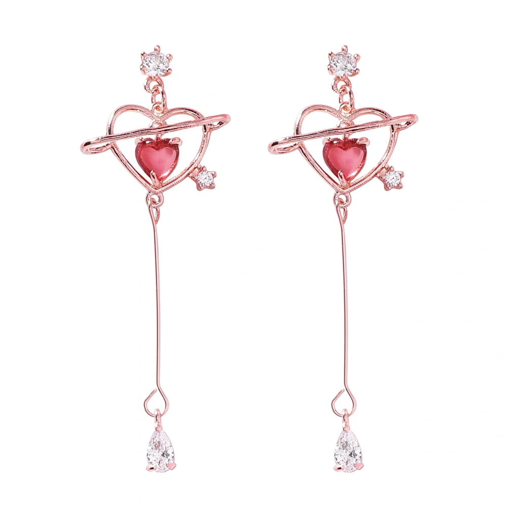 Love zircon drop earrings