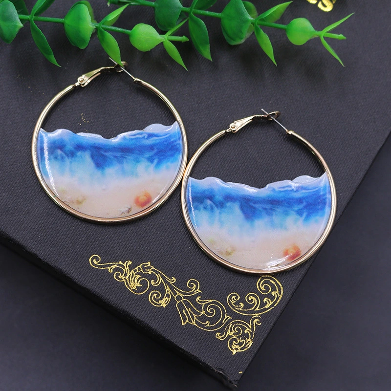 Big round earrings earrings female long all-match