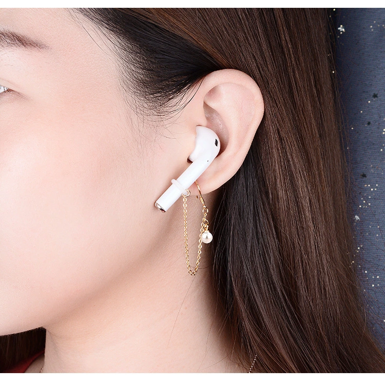 Wireless bluetooth headset ear chain