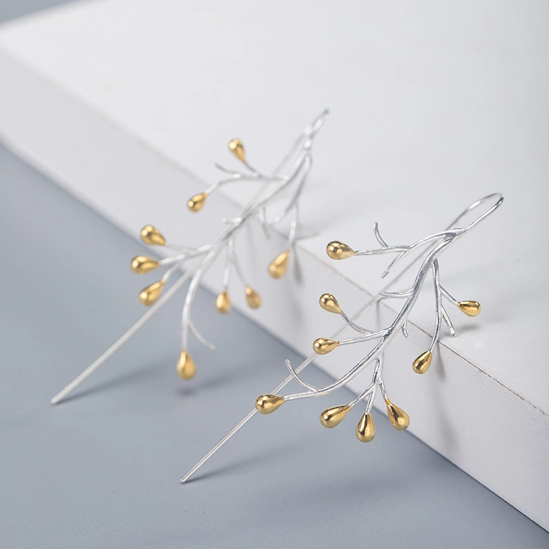 Ethnic style ear branch earrings