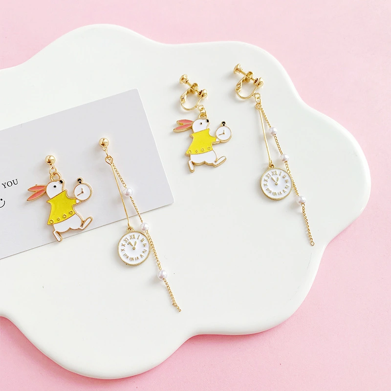 Small animal rabbit earrings