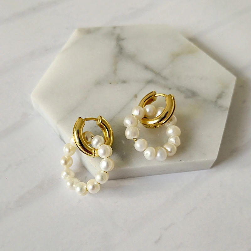 Vintage freshwater pearl earrings