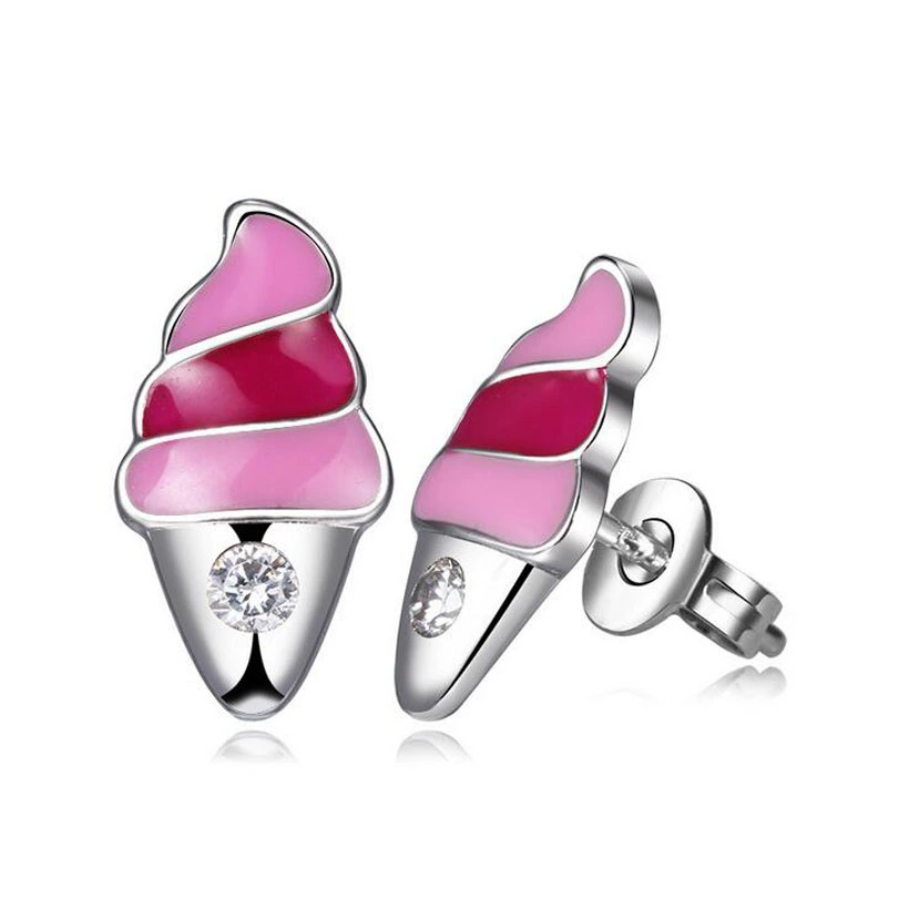 Color Epoxy Ice Cream Stud Earrings